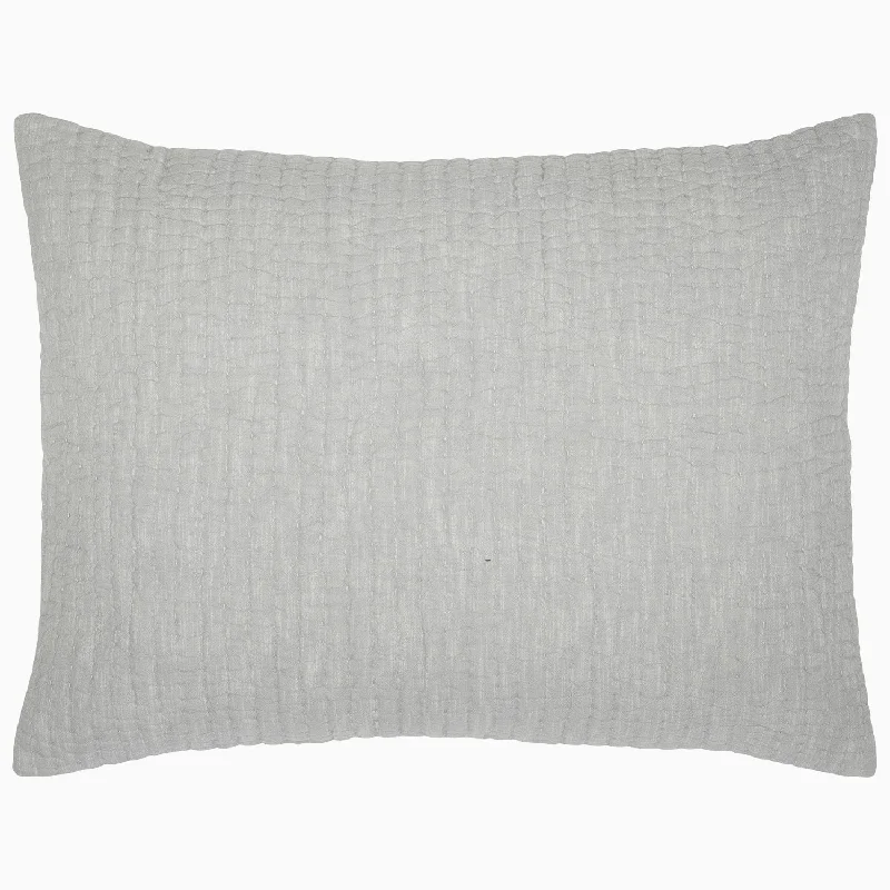 Square Pillows for Modern Home DecorVivada Light Gray Woven Sham