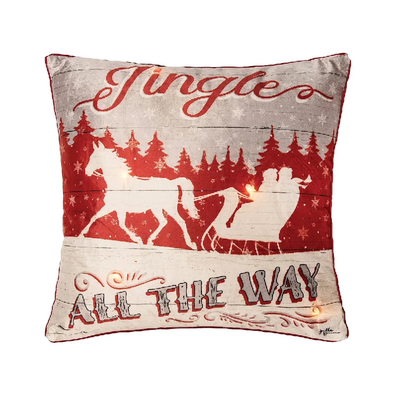 Soft and Fluffy Pillows for Bedroom ComfortJingle All The Way LED Pillow