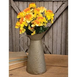 Bed skirts with a ruffled tiered design*Daffodil Bush 18" Orange