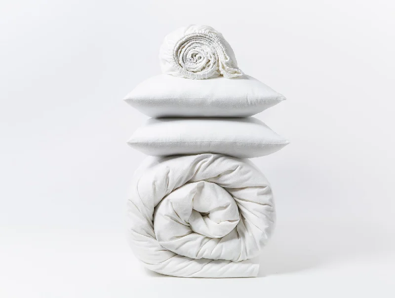 Velvet Pillows for a Touch of EleganceCloud Brushed™ Organic Flannel Minimalist Bundle