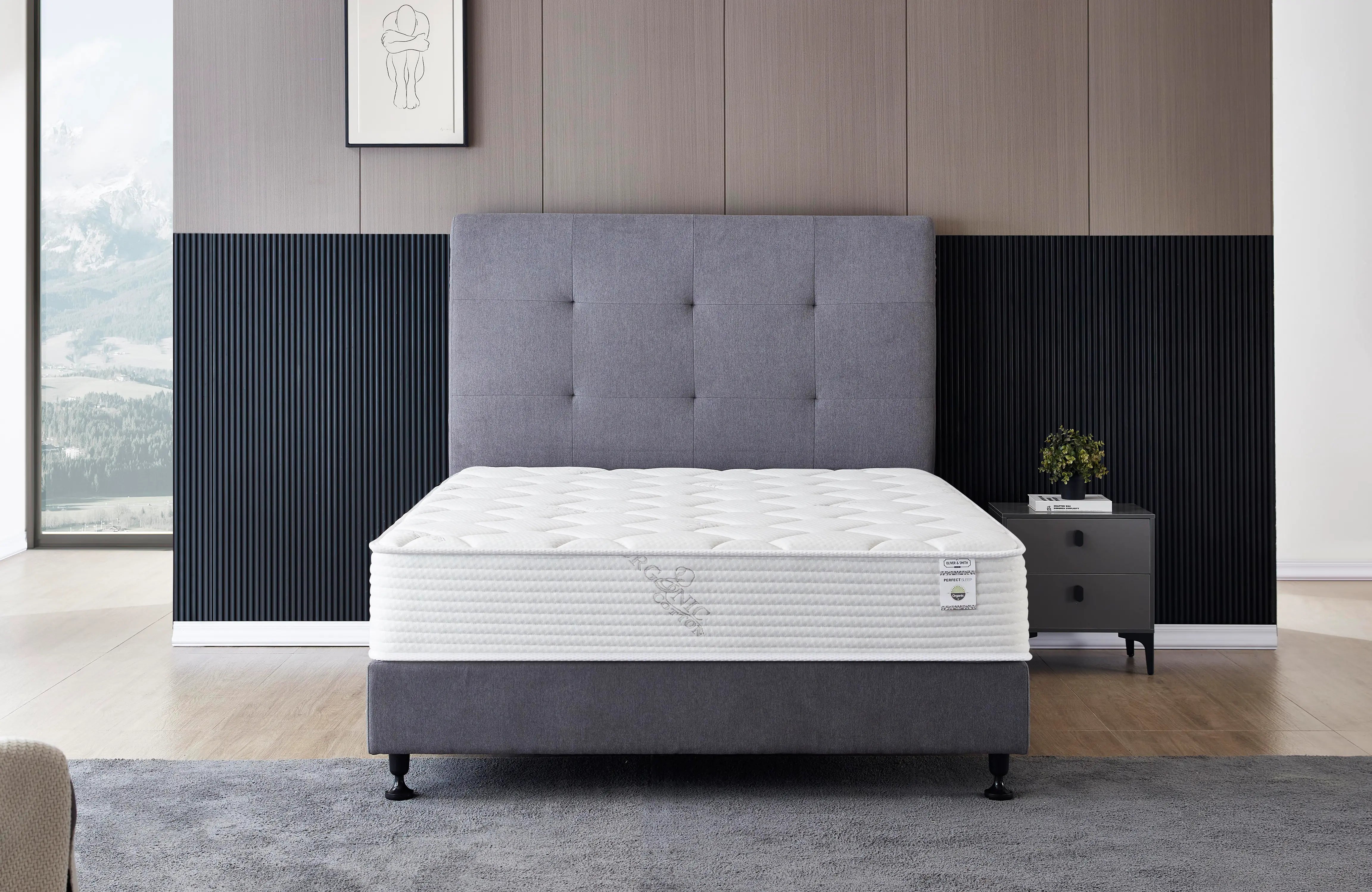 Bamboo - charcoal infused mattresses for odor absorptionTHE PREMIUM - 8" - Spring & Foam Hybrid Mattress
