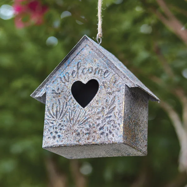 Checkered bed skirts for a classic patternFarmhouse Denim Heart Birdhouse