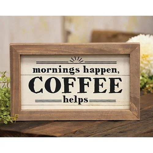 California king bed skirts for a larger bedMornings Happen Framed Sign