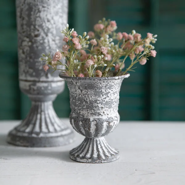 Bed skirts with a geometric cut - out designMetal Urn Cup - Box of 4