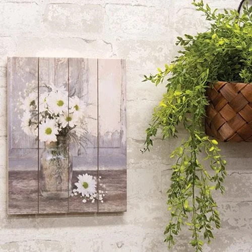 Bed skirts with a unicorn - themed print for kids' bedsFarmhouse Floral Pallet Art