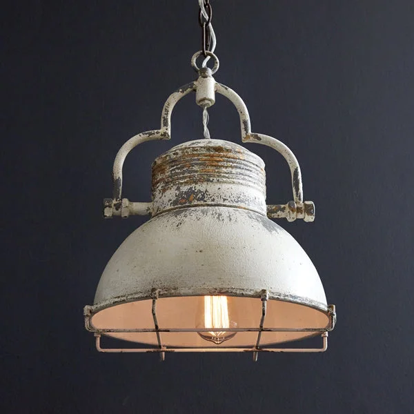 Bed skirts with a satin finish for a shiny appearanceCaged White Barn Pendant Light