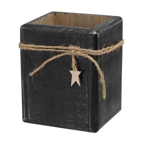 Bed skirts with a beach - themed printDistressed Black Wooden Twig Box w/Star Charm