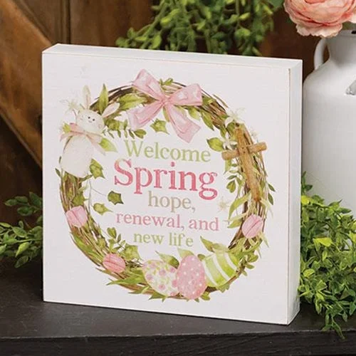 Bed skirts with a damask pattern for an elegant lookWelcome Spring Easter Wreath Box Sign