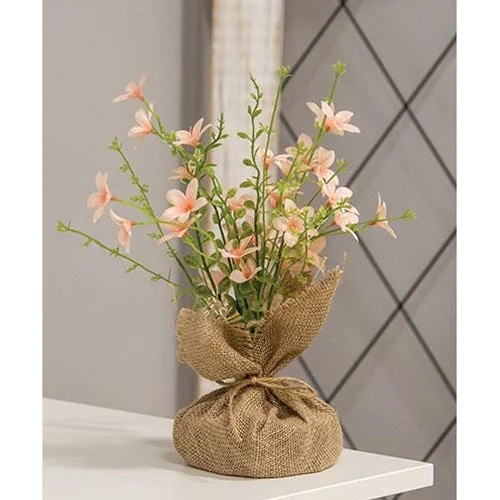 Bed skirts with a nautical themePink Tabletop Flowers w/Burlap Base