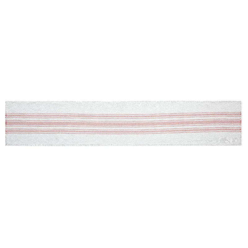 Bed skirts with a wrinkle - resistant fabricAntique White Stripe Coral Indoor/Outdoor Runner 12x72 Bed skirts with a wrinkle - resistant fabricAntique White Stripe Coral Indoor/Outdoor Runner 12x72