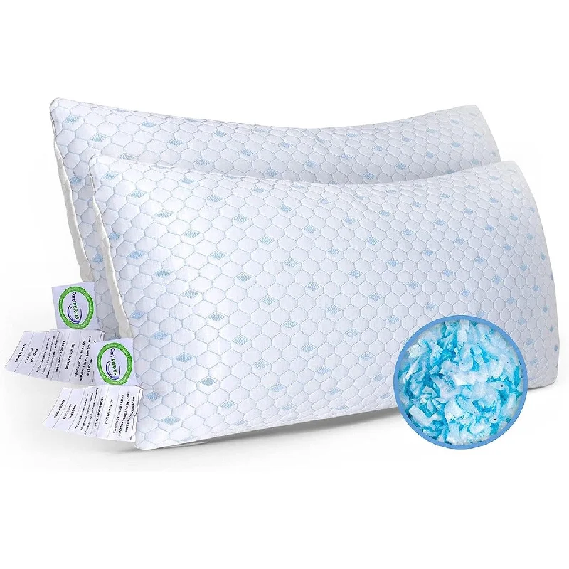 Travel Pillows for Long JourneysESHINE Pillows King Size Set of 2 - Cooling Memory Foam Pillows,20"x36", CertiPUR Certified
