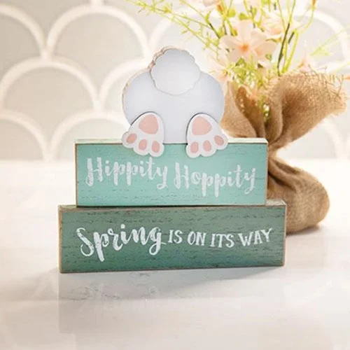 Bed skirts with a beach - themed print3/Set Hippity Hoppity Bunny Bum Blocks