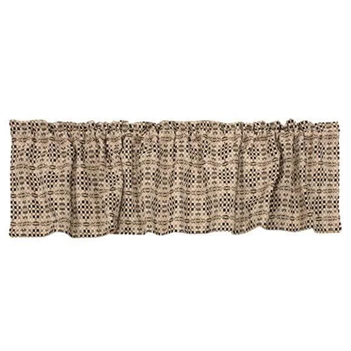 Bed skirts with a wrinkle - resistant fabricGray/Black/Cream Shadowbrook Valance