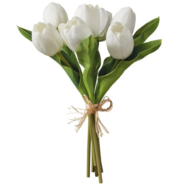 Bed skirts with a metallic thread for a touch of glamourWhite Tulip Bundle