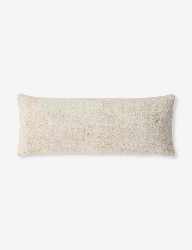 Bolster Pillows for Sofa DecorationVintage Hemp Lumbar Pillow No. 76, 12" x 27"