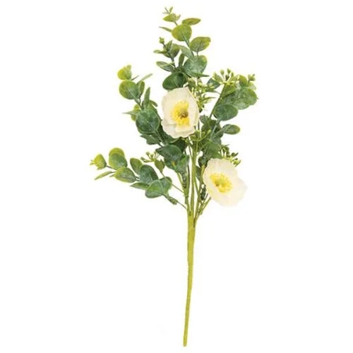 Bed skirts with a contemporary styleCream Poppy & Eucalyptus Bush