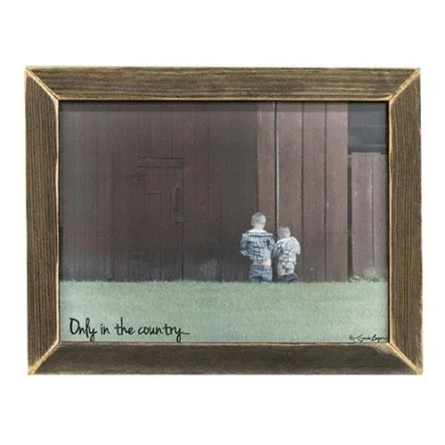 Bed skirts in neutral colors for easy pairingOnly in the Country Framed Print