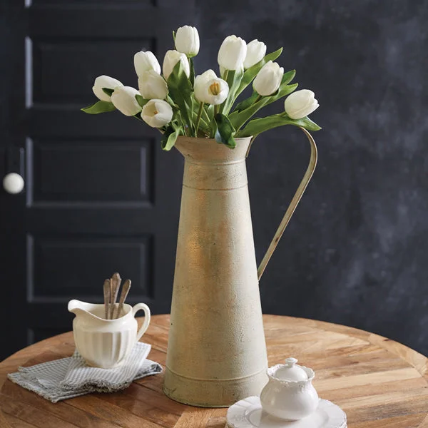 Floral - printed bed skirts for a feminine touchGilded Farmhouse Tall Pitcher