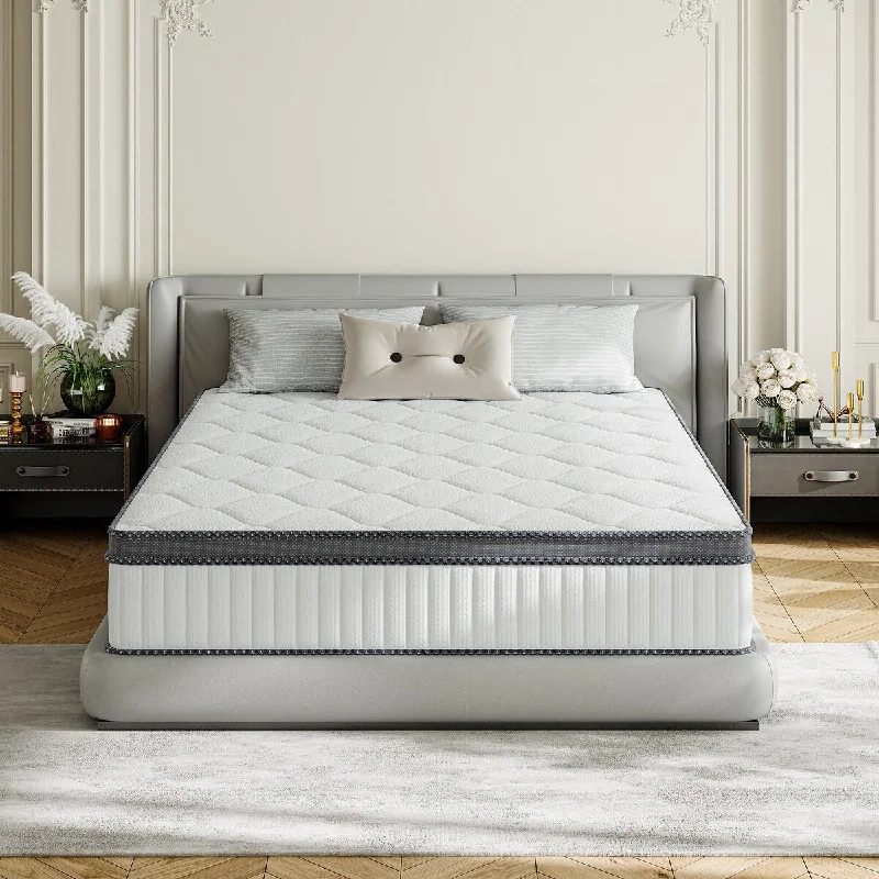 Hybrid mattresses combining foam and innerspring technologyIFLUOUS 10'' Medium Hybrid Gel Memory Foam Mattress In a Box Hybrid mattresses combining foam and innerspring technologyIFLUOUS 10'' Medium Hybrid Gel Memory Foam Mattress In a Box