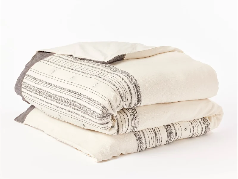 Bolster Pillows for Sofa DecorationCoyuchi + Rejuvenation Inyo Organic Dobby Duvet Cover