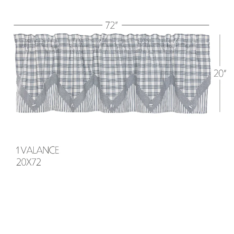 Bed skirts with a eco - friendly materialSawyer Mill Blue Valance Layered 20x72