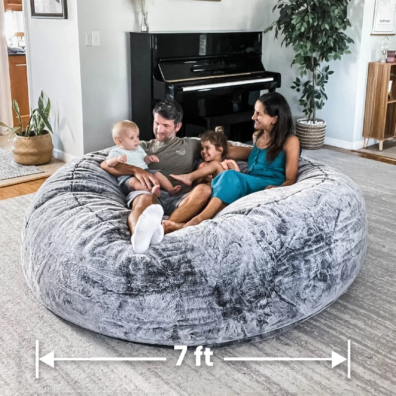 Wool - filled mattresses for natural insulation and moisture - wickingChinchilla Giant Bean Bag Chair Wool - filled mattresses for natural insulation and moisture - wickingChinchilla Giant Bean Bag Chair