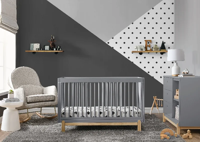 Gel - infused memory foam mattresses for cooler sleepPoppy 4-in-1 Convertible Crib