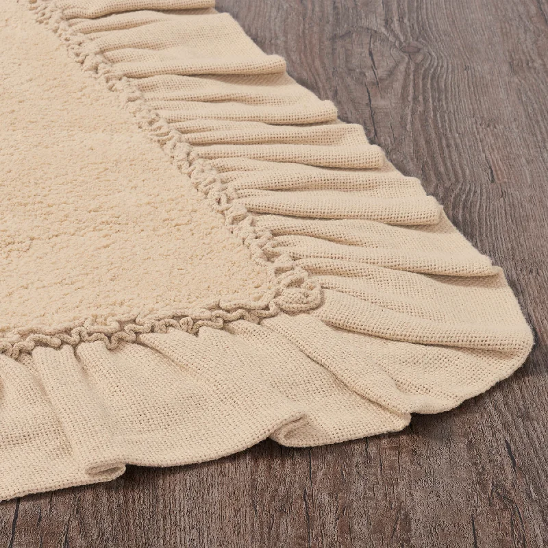 Bed skirts with a tie - back design for adjustabilityBurlap Vintage Bathmat 27x48