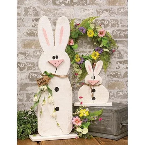 Bed skirts with a nautical themeSkinny "Happy Spring" Bunny on Base 2ft H