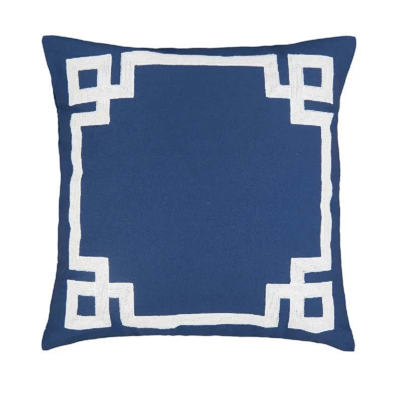 Back Support Pillows for Office ChairsGreek Key Navy Pillow