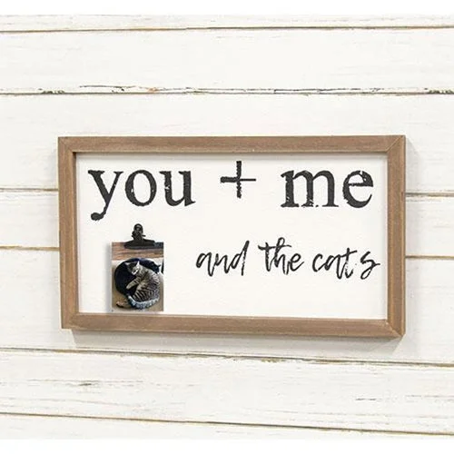 Bed skirts with a mermaid - themed printYou + Me and the Cat Framed Sign w/Photo Clip