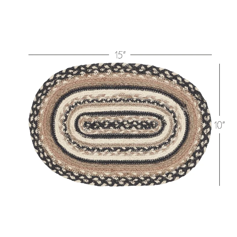 Bed skirts with a nautical themeSawyer Mill Charcoal Creme Jute Oval Placemat 10x15