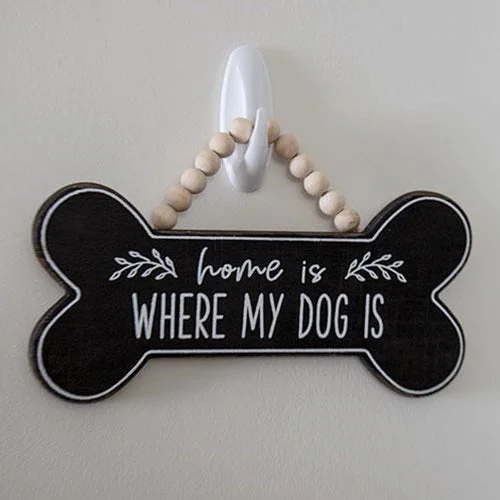 Bed skirts with a mermaid - themed printHome Is Where My Dog Is Beaded Wood Hanging Sign