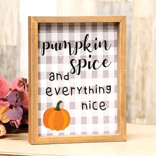 Bed skirts with a contemporary stylePumpkin Spice and Everything Nice Framed Sign