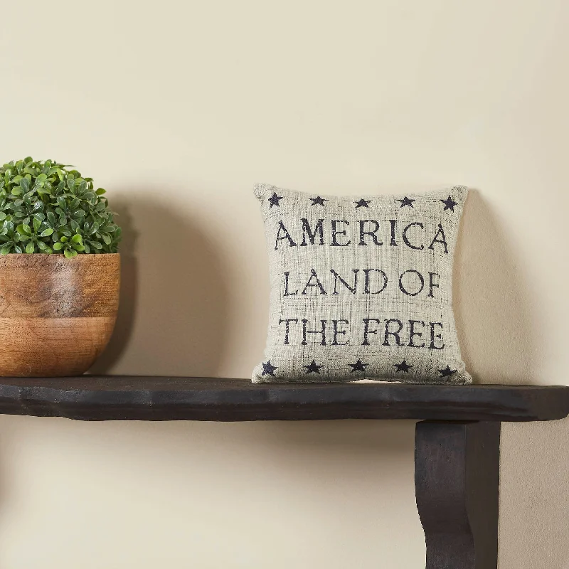 Cotton Pillows for Natural ComfortMy Country Land of the Free Pillow 6x6