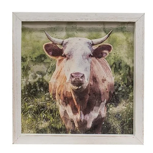 Bed skirts with a shabby - chic styleRed Cow Framed Portrait