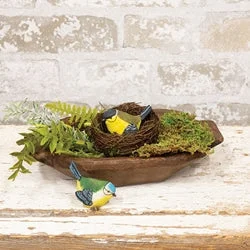 Bed skirts with a beach - themed print*Carved Wood Mini Duck Bread Bowl