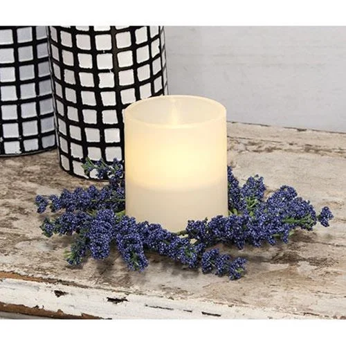 Bed skirts with a Christmas - themed patternBlue Astilbe Candle Ring 3"