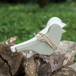 Bed skirts with a eco - friendly material2/Set Chunky Wooden Spring Bird Sitters