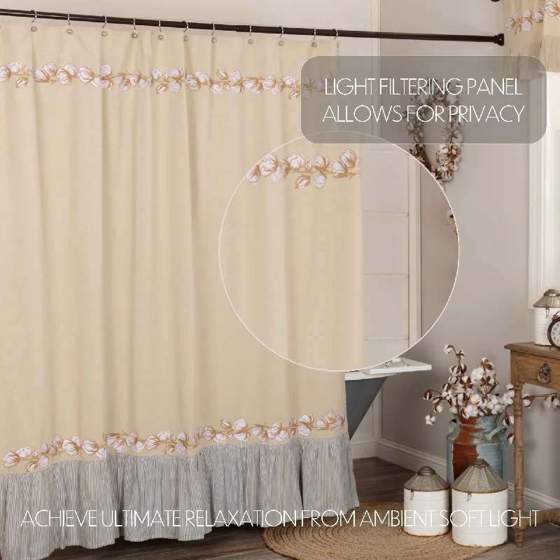 Bed skirts with a wrinkle - resistant fabricAshmont Cotton Shower Curtain 72x72