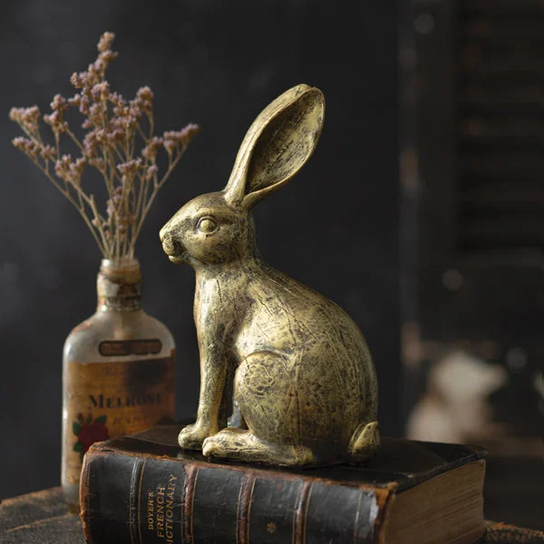 Bed skirts with a plaid pattern for a traditional styleGolden Hare Figurine