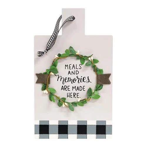 Floral - printed bed skirts for a feminine touchMeals and Memories Cutting Board Sign