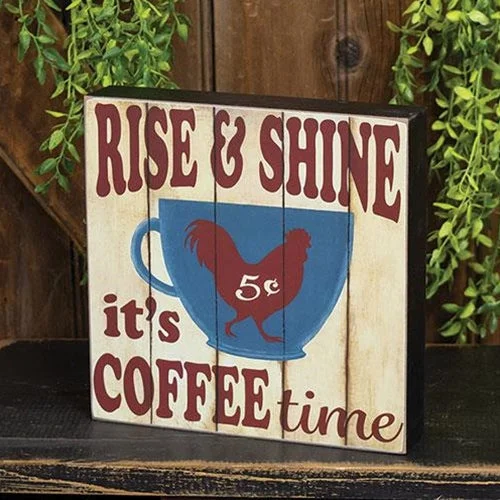 Bed skirts with a eco - friendly materialIt's Coffee Time Rooster Cup Box Sign