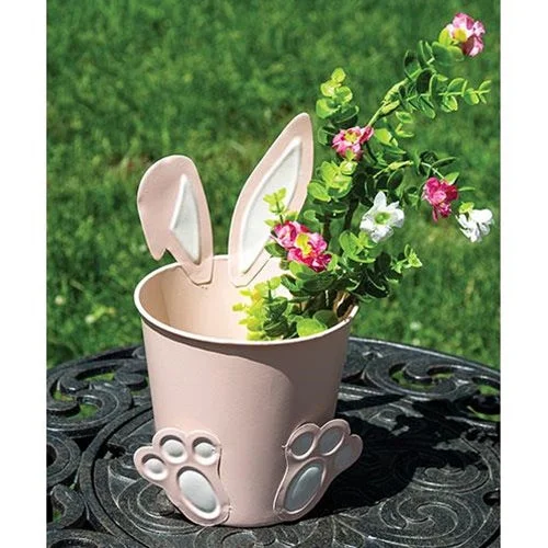 Bed skirts with a bohemian - inspired patternPink Easter Bunny Metal Bucket
