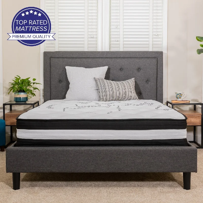 Polyester - foam mattresses for budget - friendly options12" Foam and Pocket Spring Mattress, Mattress in a Box - Premium Mattress - White Polyester - foam mattresses for budget - friendly options12" Foam and Pocket Spring Mattress, Mattress in a Box - Premium Mattress - White