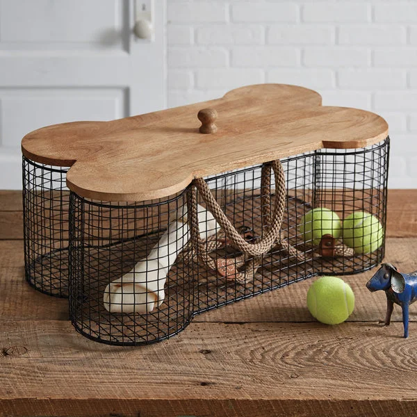 Bed skirts with a flannel material for a cozy winter optionDog Bone Wire Basket