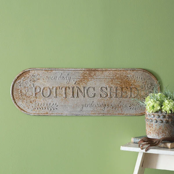 Twin - size bed skirts for a single bedPotting Shed Wall Sign