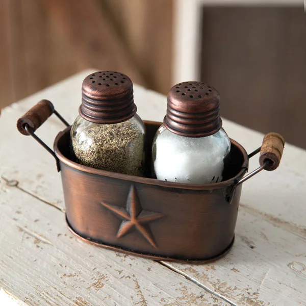 Bed skirts with a eco - friendly materialWestern Star Salt and Pepper Caddy - Copper