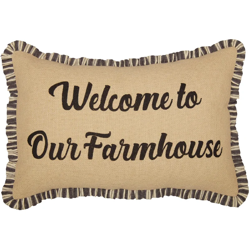 Velvet bed skirts for a luxurious and elegant appearanceAshmont Burlap Vintage Welcome to Our Farmhouse Pillow 14x22 Velvet bed skirts for a luxurious and elegant appearanceAshmont Burlap Vintage Welcome to Our Farmhouse Pillow 14x22