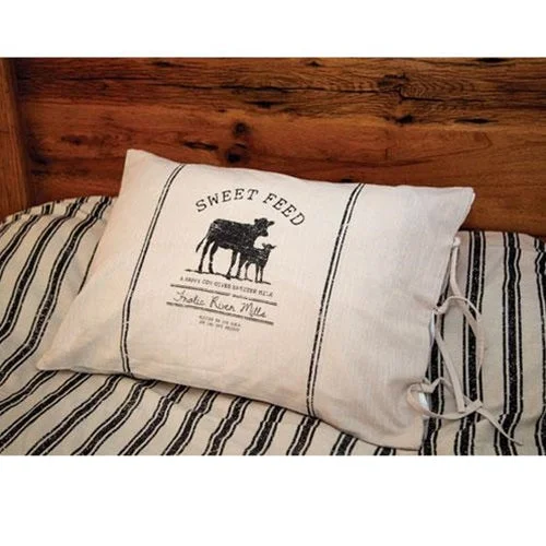 Bed skirts with a plaid pattern for a traditional styleSweet Feed Farmhouse Stripe King Pillow Sham Bed skirts with a plaid pattern for a traditional styleSweet Feed Farmhouse Stripe King Pillow Sham